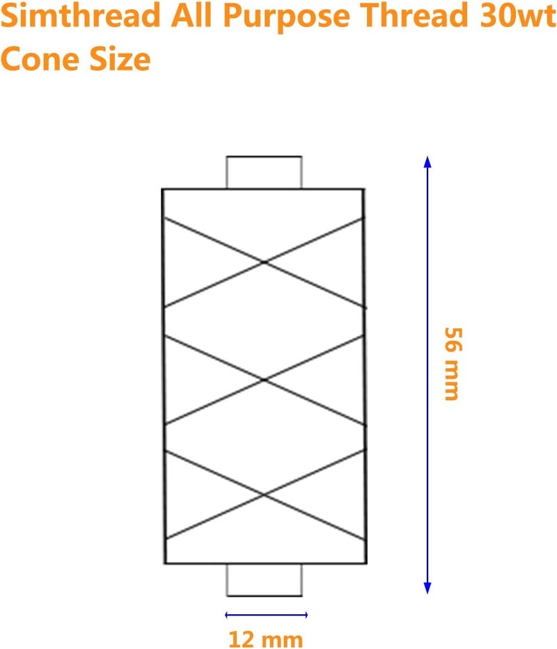 simthread All Purpose Thread Polyester 400Y Orange - Image 2